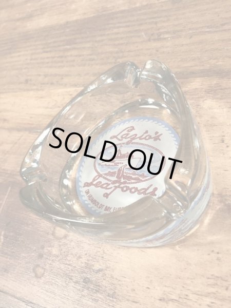 Lazio'sシーフードレストランのガラス製の〜70’sヴィンテージアシュトレイ