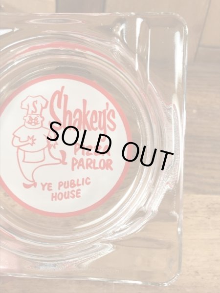 シェイキーズピザのガラス製の70年代ビンテージ灰皿