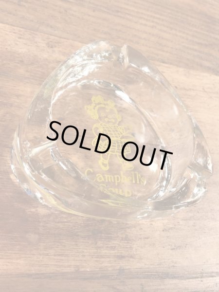 キャンベルスープのガラス製の50〜70年代ビンテージ灰皿