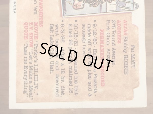 Topps社製のガーベッジペイルキッズの80’sヴィンテージカードシール