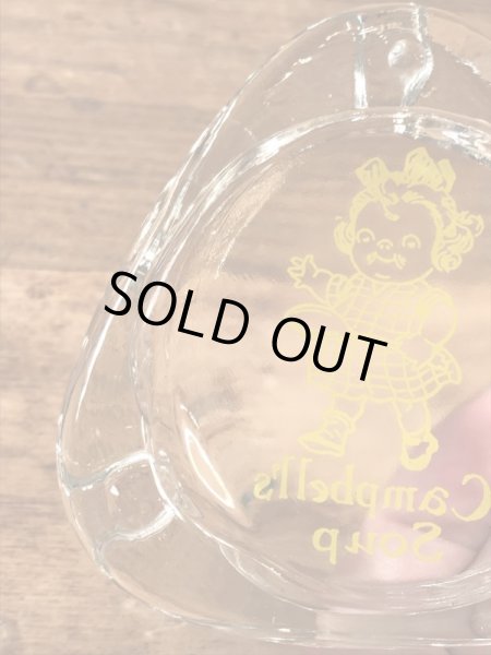 キャンベルスープのガラス製の50〜70年代ビンテージ灰皿