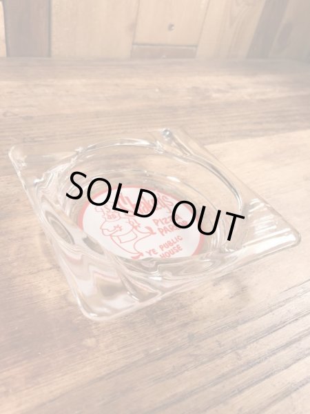 シェイキーズピザのガラス製の70年代ビンテージ灰皿