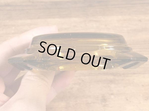 ベストウエスタンモーテルのガラス製の70年代ビンテージ灰皿