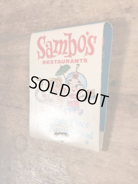 アドバタイジングキャラクターのSambo'sの50〜60’sヴィンテージブックマッチ