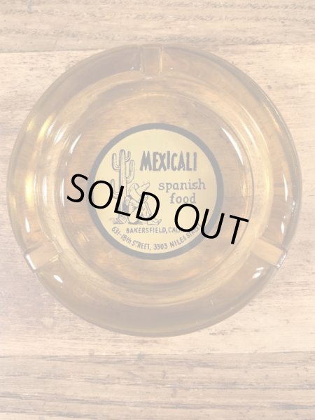 アメリカのレストランのガラス製の70’sヴィンテージアシュトレイ