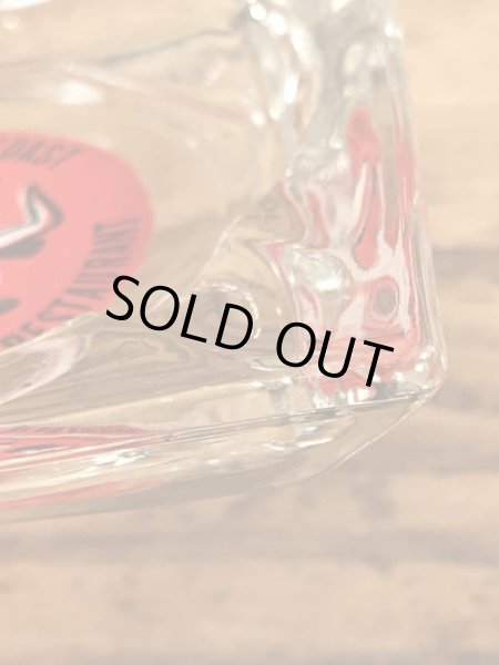 アメリカのステーキレストラン“ミスターステーキ”のガラス製の70年代ビンテージ灰皿