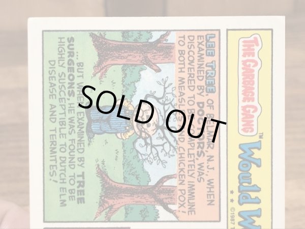 トップス社製のガーベッジペイルキッズの80年代ビンテージステッカーカード