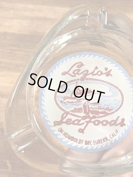 Lazio'sシーフードレストランのガラス製の〜70年代ビンテージ灰皿