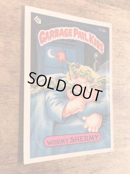 トップス社製のガーベッジペイルキッズの80年代ビンテージステッカーカード