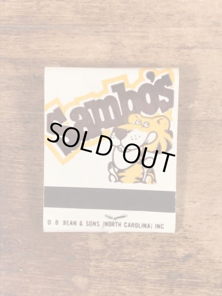 アドバタイジングキャラクターのSambo'sの70’sヴィンテージブックマッチ