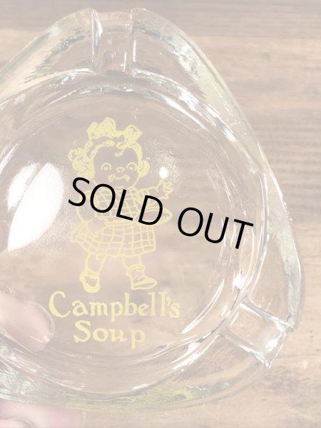 キャンベルスープのガラス製の50〜70年代ビンテージ灰皿