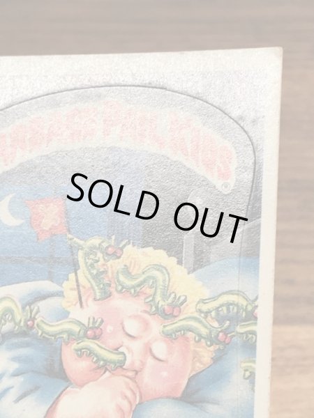 トップス社製のガーベッジペイルキッズの80年代ビンテージステッカーカード