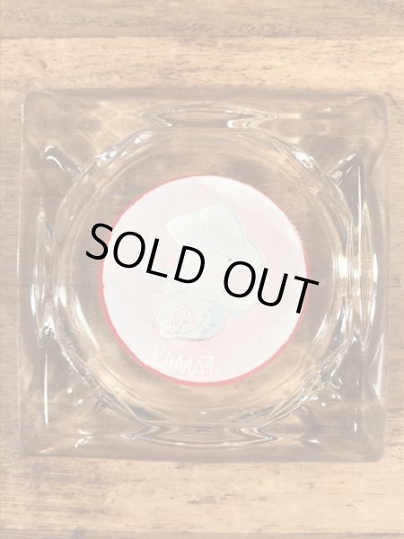 アメリカのステーキレストラン“ミスターステーキ”のガラス製の70年代ビンテージ灰皿