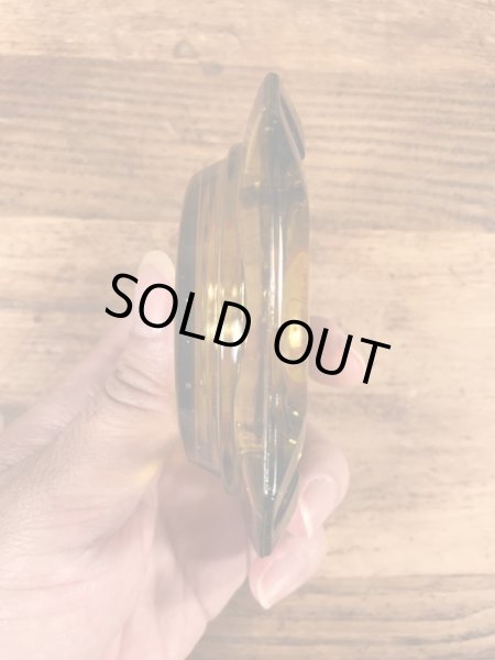 ベストウエスタンモーテルのガラス製の70年代ビンテージ灰皿