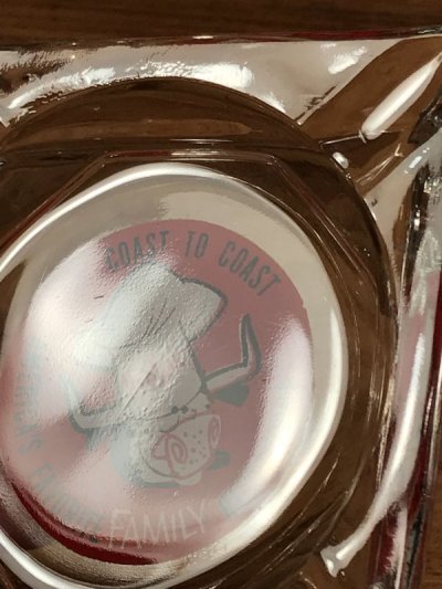 画像2: Coast To Coast “Mr.Steak” Family Restaurant Glass Ashtray　ミスターステーキ　ビンテージ　灰皿　アシュトレイ　70年代