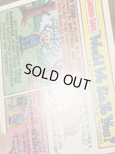 Topps社製のガーベッジペイルキッズの80’sヴィンテージカードシール