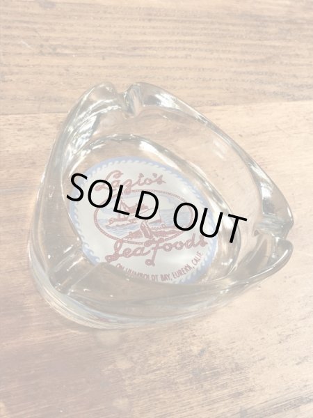 Lazio'sシーフードレストランのガラス製の〜70年代ビンテージ灰皿