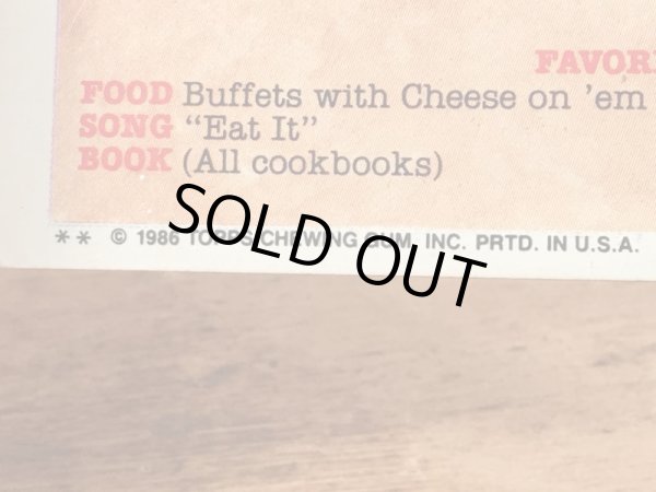 Topps社製のガーベッジペイルキッズの80’sヴィンテージカードシール