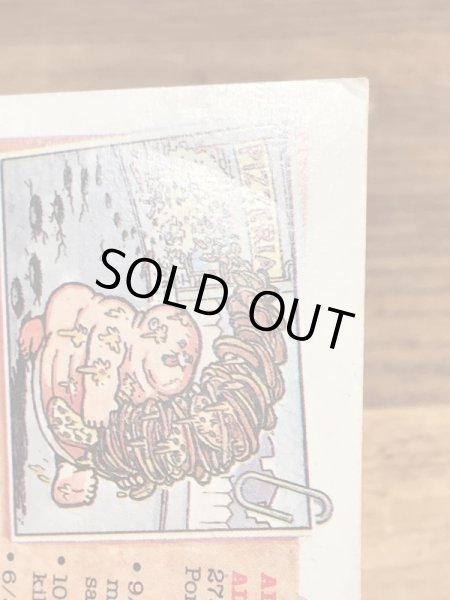 トップス社製のガーベッジペイルキッズの80年代ビンテージステッカーカード