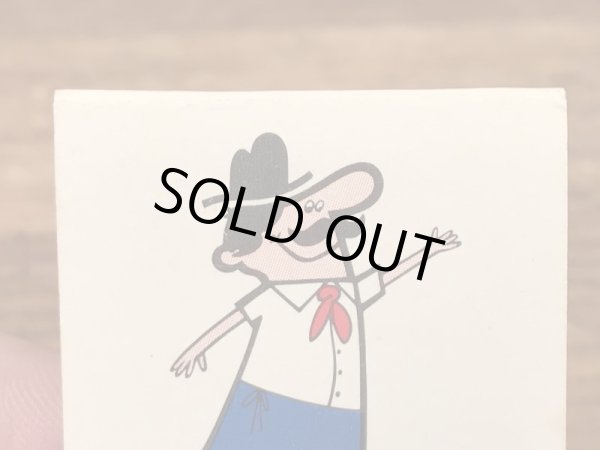 アドバタイジングキャラクターのPizza Hutの70’sヴィンテージブックマッチ