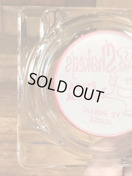 シェイキーズピザのガラス製の70年代ビンテージ灰皿