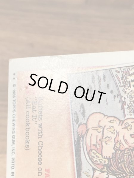 トップス社製のガーベッジペイルキッズの80年代ビンテージステッカーカード