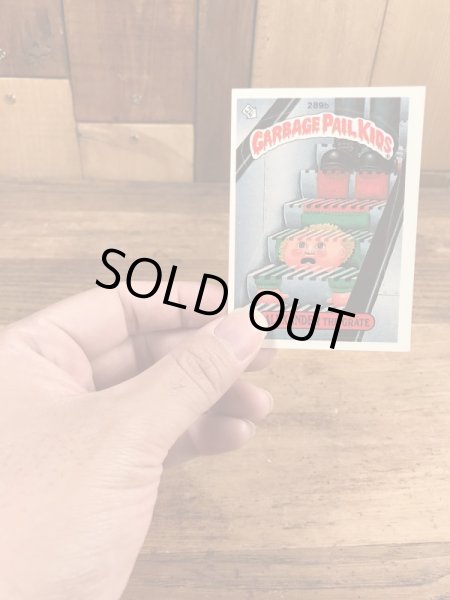 トップス社製のガーベッジペイルキッズの80年代ビンテージステッカーカード