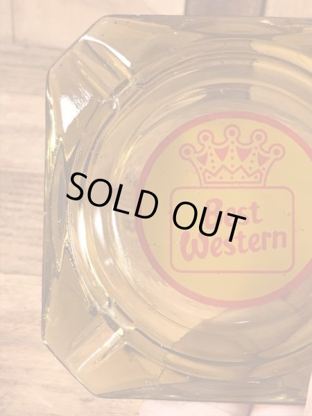 Best Western Motelのアンバーグラスの70’sヴィンテージアシュトレイ