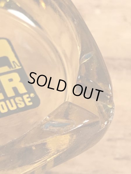 アメリカのシズラーステーキハウスのガラス製の70年代ビンテージ灰皿