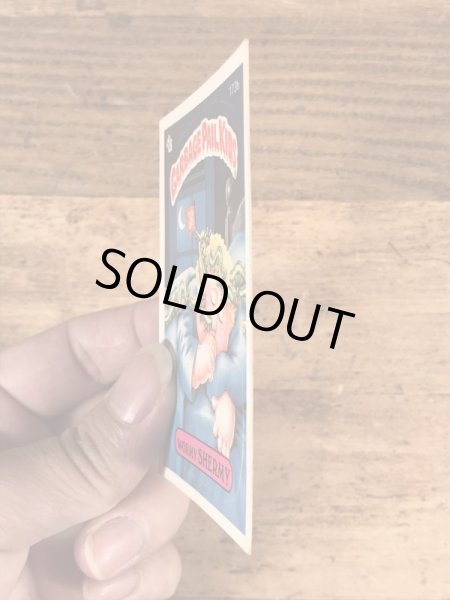 トップス社製のガーベッジペイルキッズの80年代ビンテージステッカーカード