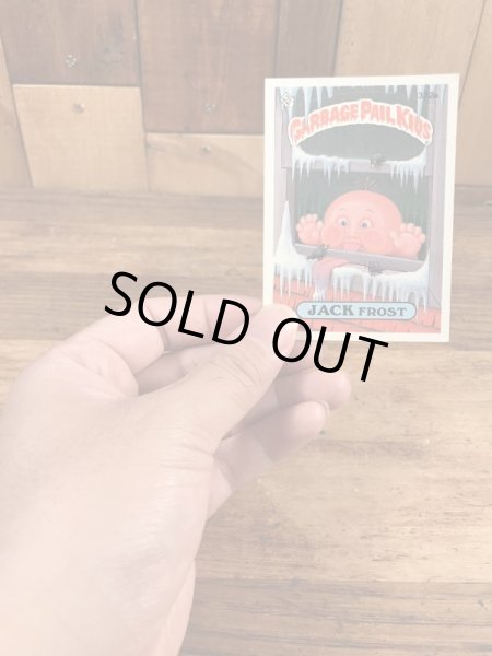 トップス社製のガーベッジペイルキッズの80年代ビンテージステッカーカード