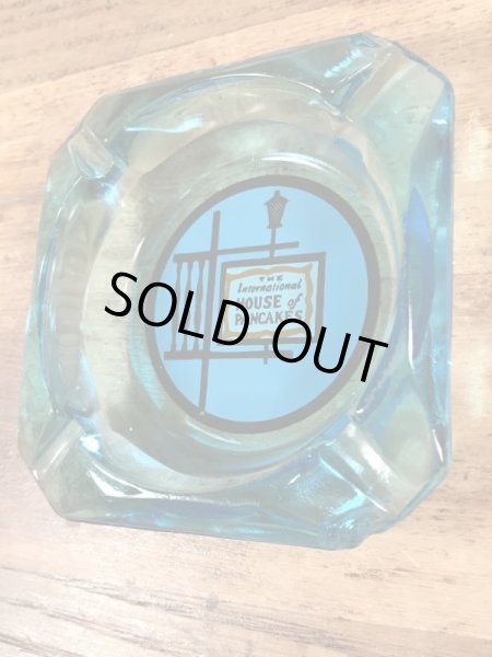 IHOPパンケーキのガラス製の70’sヴィンテージアシュトレイ