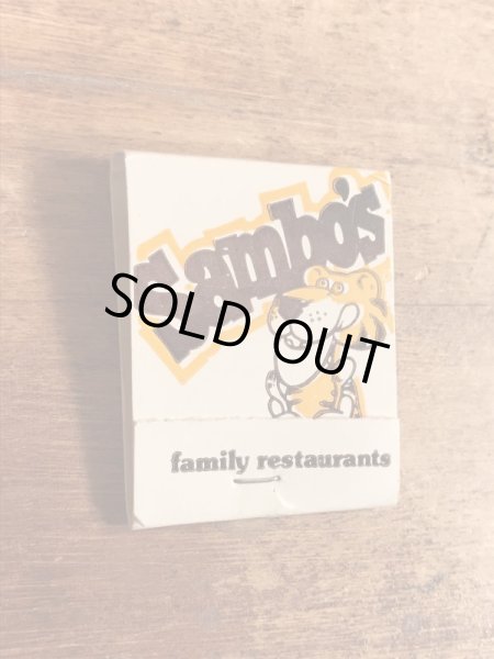 企業キャラクターのサンボタイガーの70年代ビンテージマッチブック