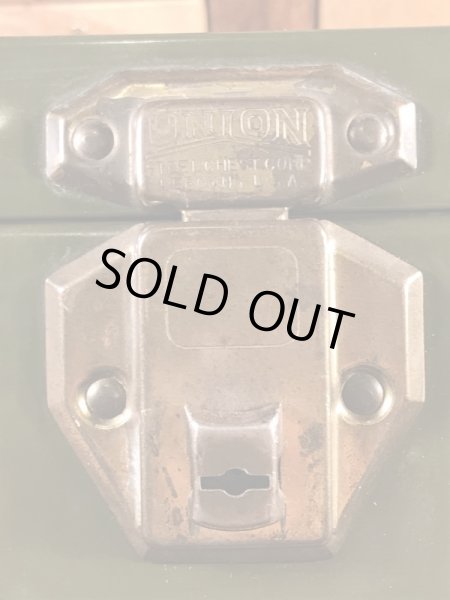 Union Steel Chest社製のアーミーグリーンの50〜60’sヴィンテージツールボックス