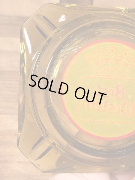 ベストウエスタンモーテルのガラス製の70年代ビンテージ灰皿