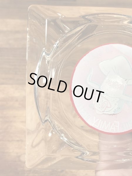 アメリカのステーキレストラン“ミスターステーキ”のガラス製の70年代ビンテージ灰皿