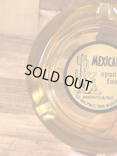 アメリカのレストランのガラス製の70’sヴィンテージアシュトレイ