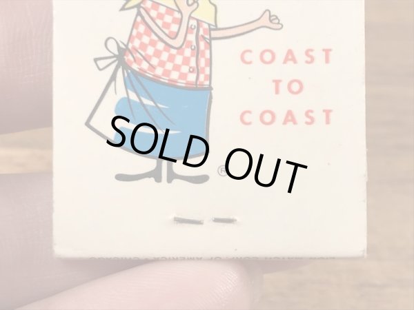 企業キャラクターのピザハットの70年代ビンテージマッチブック