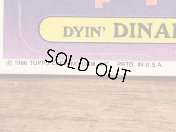 トップス社製のガーベッジペイルキッズの80年代ビンテージステッカーカード