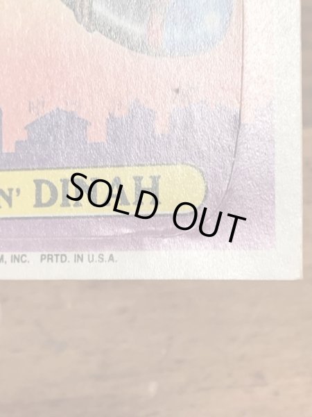 トップス社製のガーベッジペイルキッズの80年代ビンテージステッカーカード