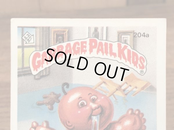 トップス社製のガーベッジペイルキッズの80年代ビンテージステッカーカード