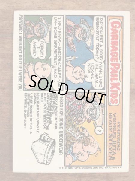 Topps社製のガーベッジペイルキッズの80’sヴィンテージカードシール