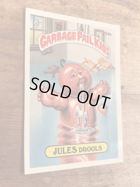 トップス社製のガーベッジペイルキッズの80年代ビンテージステッカーカード