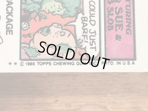 Topps社製のガーベッジペイルキッズの80’sヴィンテージカードシール