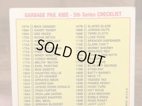 Topps社製のガーベッジペイルキッズの80’sヴィンテージカードシール