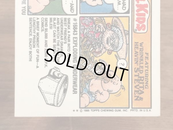 Topps社製のガーベッジペイルキッズの80’sヴィンテージカードシール