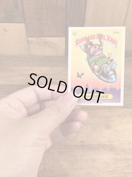 トップス社製のガーベッジペイルキッズの80年代ビンテージステッカーカード