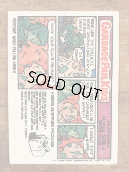 Topps社製のガーベッジペイルキッズの80’sヴィンテージカードシール