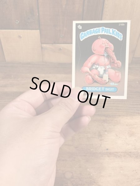 トップス社製のガーベッジペイルキッズの80年代ビンテージステッカーカード