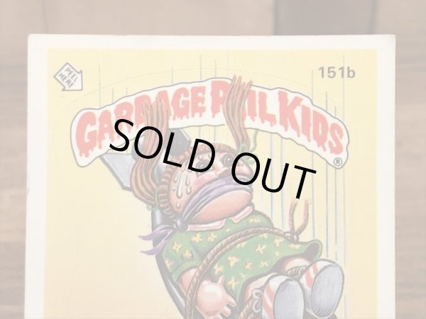 トップス社製のガーベッジペイルキッズの80年代ビンテージステッカーカード